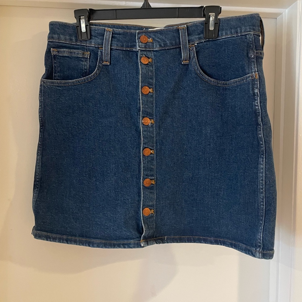 Madewell Denim Button-Front Skirt